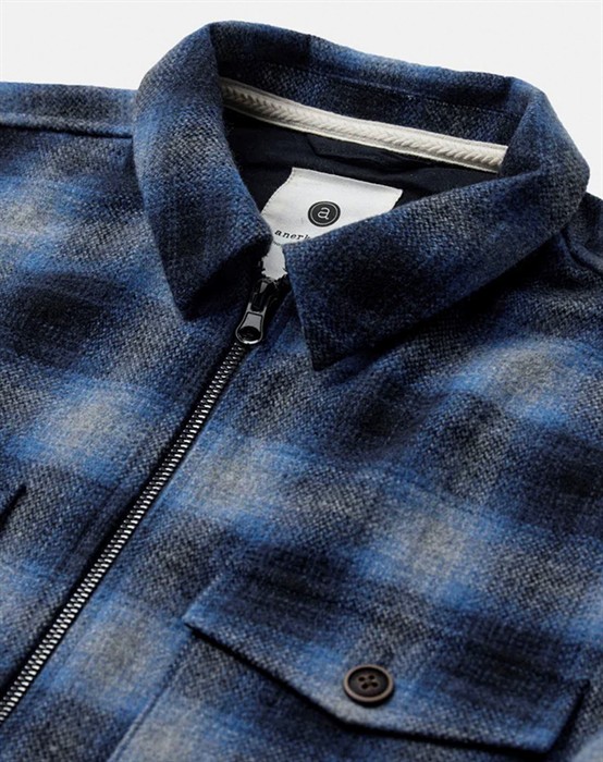 Anerkjendt - AKHanky Wool Overshirt - Sky Captain 